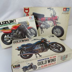 TAMIYA タミヤ オートバイ模型まとめ ホンダGL1100、スズキGR8500、ダックスホンダST70