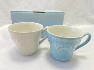 WEDGWOOD QWEENS WARE ウェッジウッド ペアマグカップ