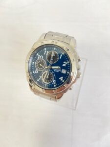SEIKO セイコー クロノグラフ 50m 7T92-0CA0 デイト ブルー 腕時計
