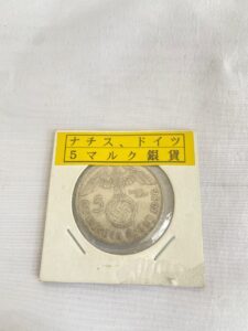 ナチスドイツ5マルク銀貨 ヒンデンブルグ ハーケンクロイツ 1938年 記念硬貨