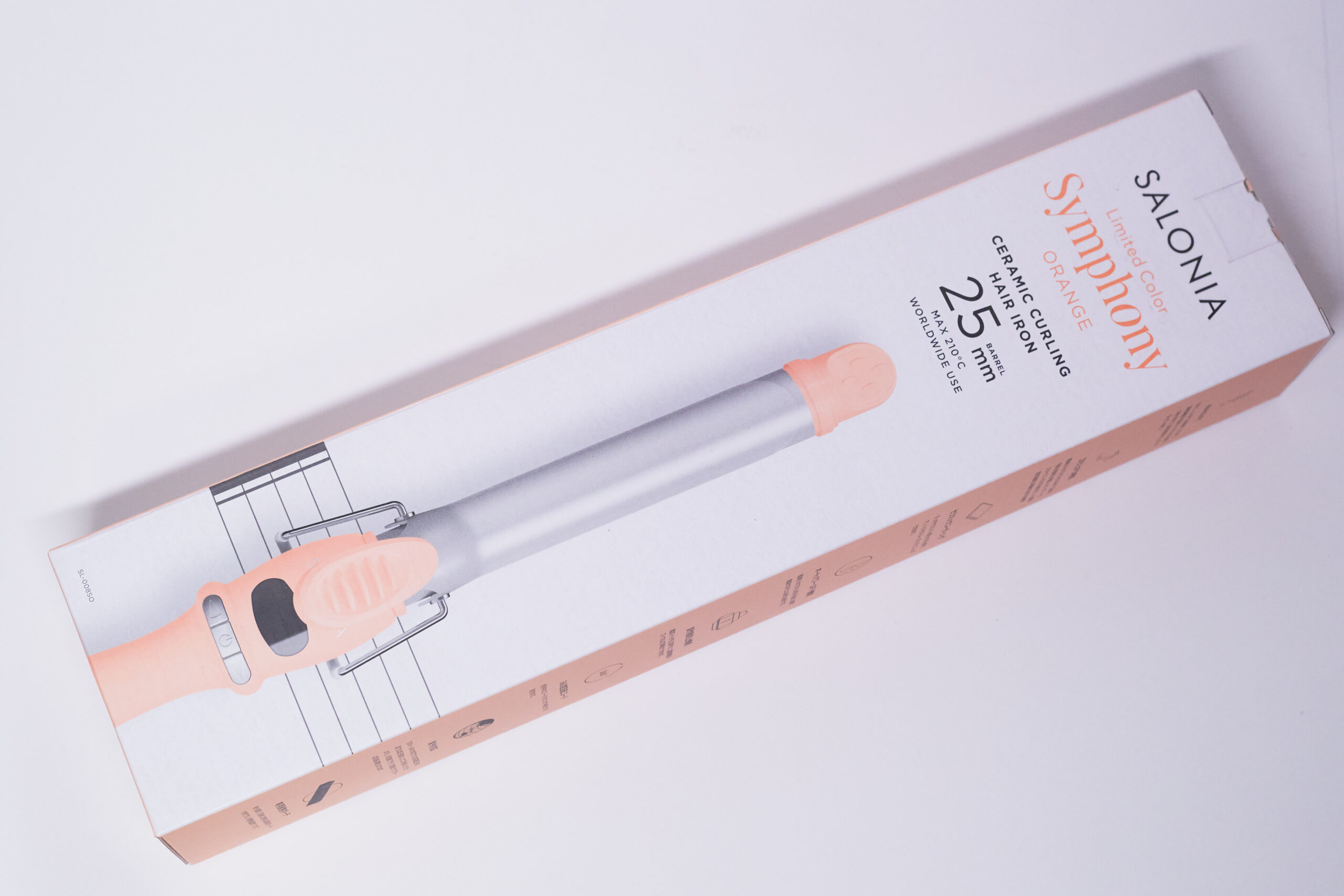 SALONIA サロニア セラミック カール ヘアアイロン 25mm シンフォニーオレンジ SL-008SO