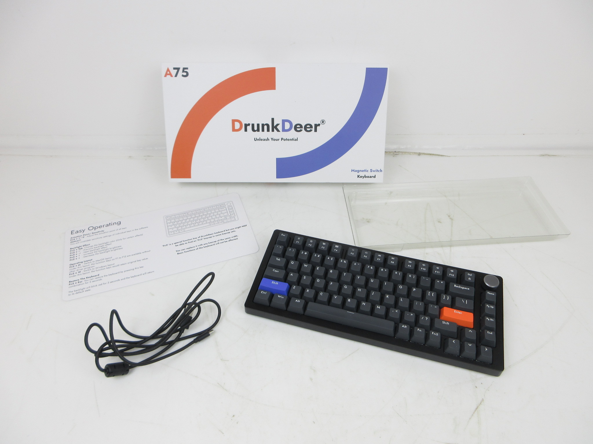 DrunkDeer A75 ラピッドトリガー キーボード メカニカル TKL 磁気スイッチRGB