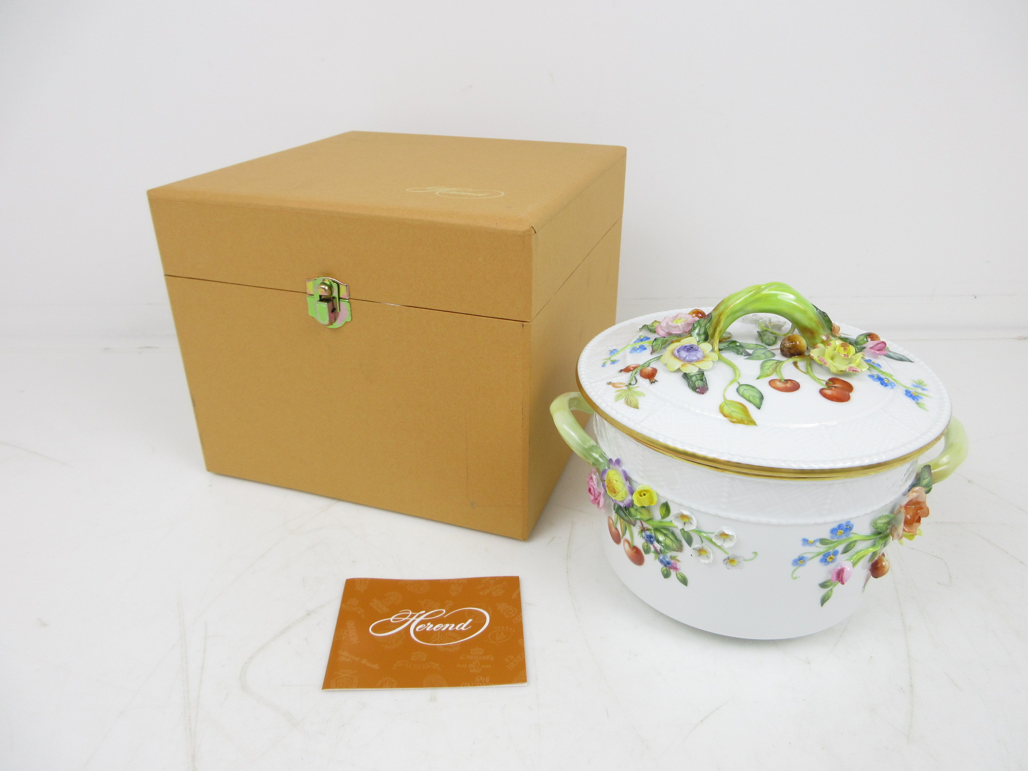 HEREND ヘレンド ビスケットボックス ヴィクトリアブーケ 菓子器