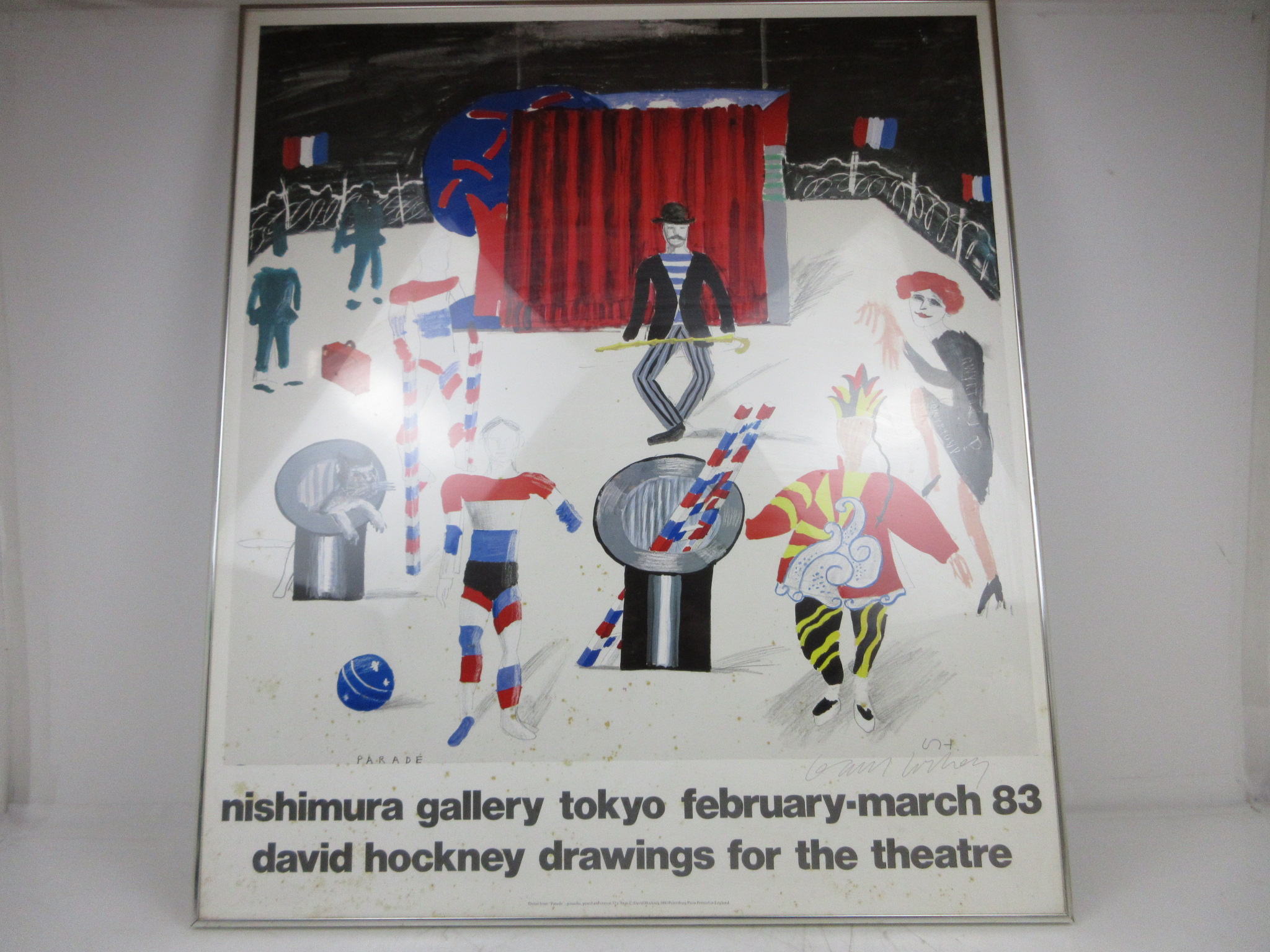 デイヴィッド・ホックニー David Hockney parade ポスター Nishimura Gallery tokyo 1983