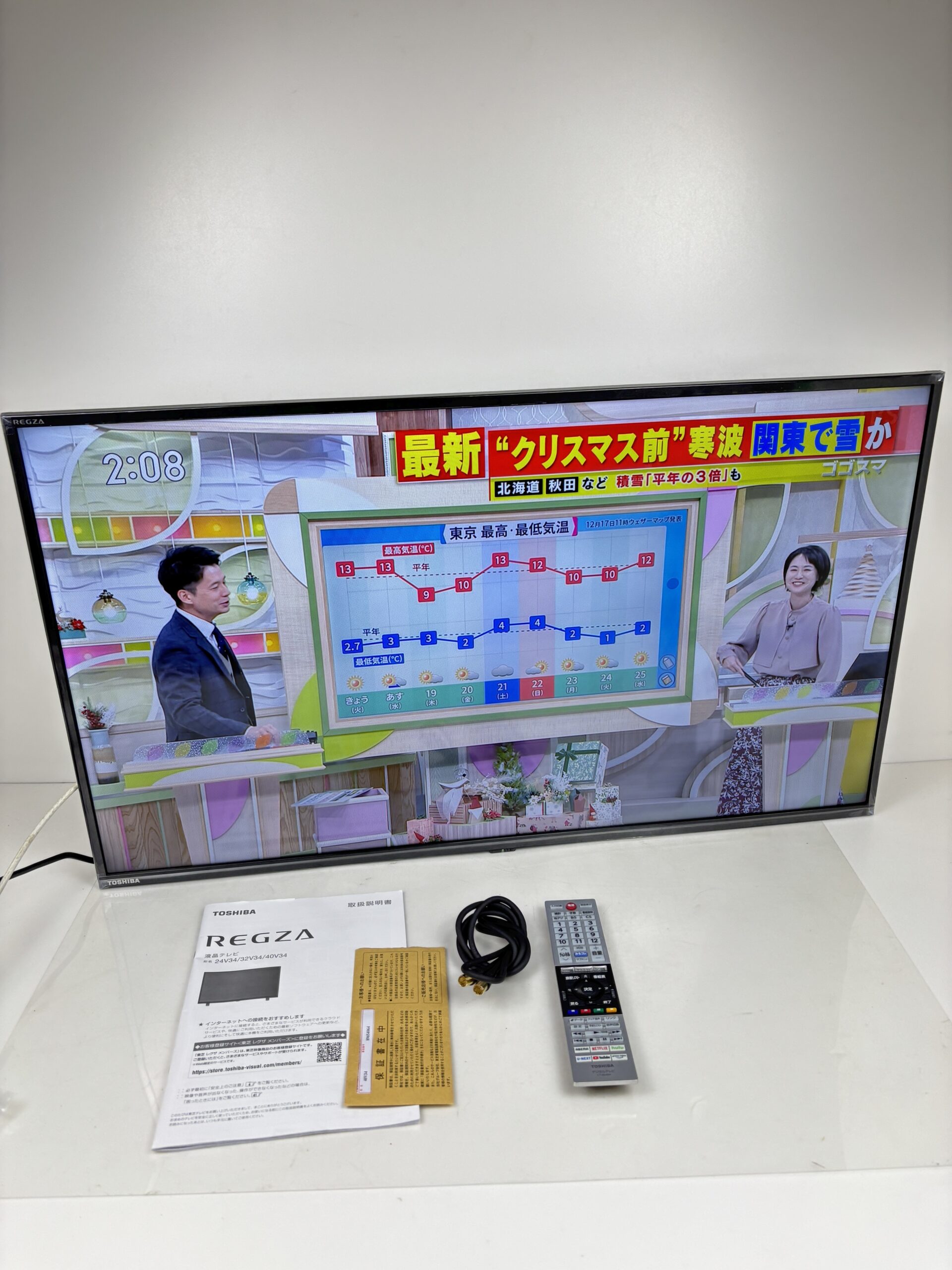 TOSHIBA 東芝 REGZA 40V型 液晶テレビ レグザ 40V34