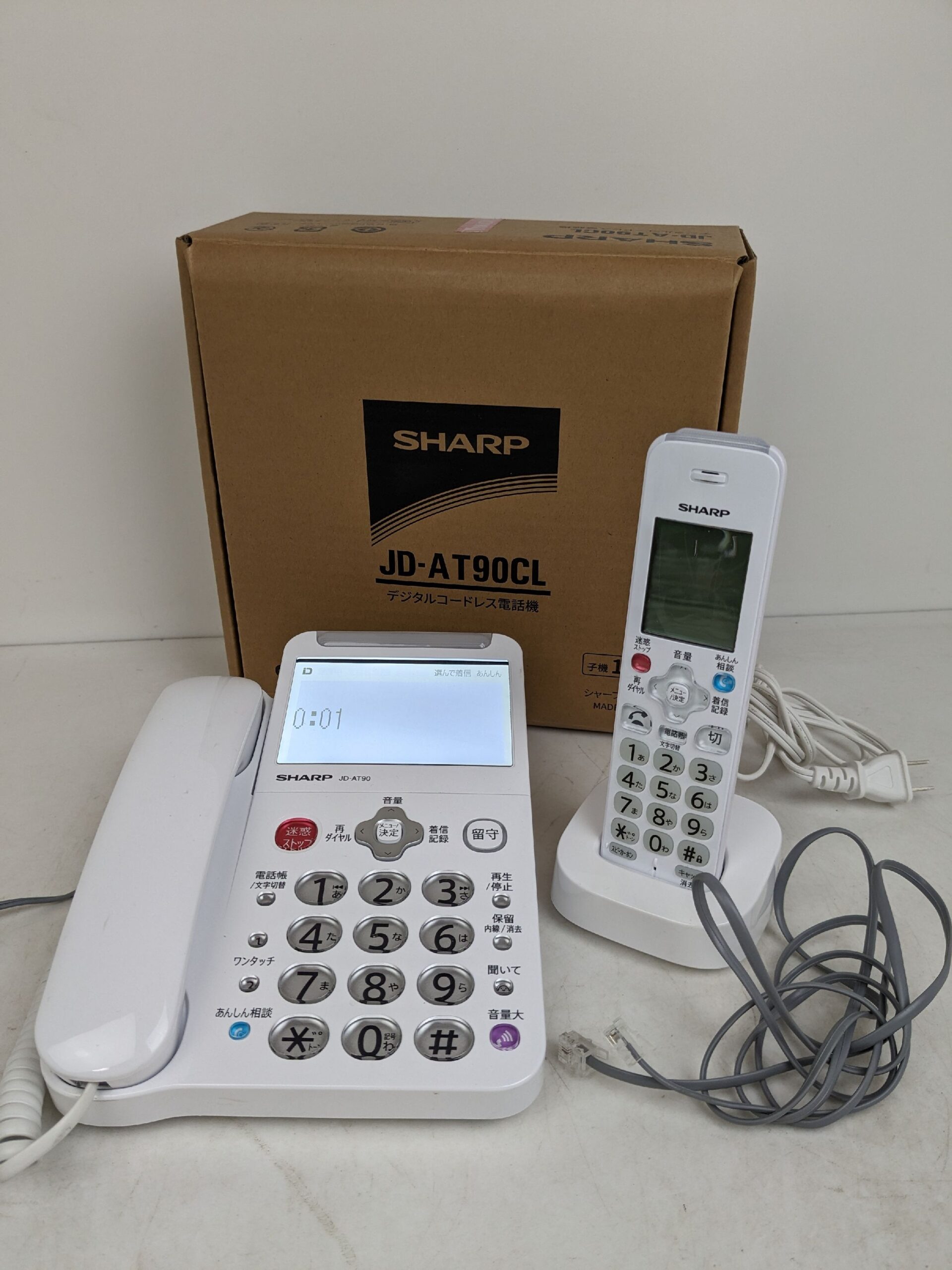 シャープ 電話機 コードレス 子機1台付き JD-AT90CL