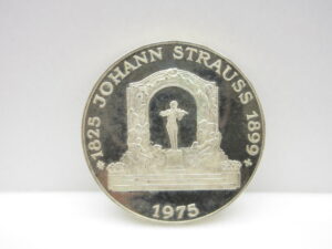 OSTERREICH REPUBLIK オーストリア 1975年 100シリング 1825 JOHANN STRAUSS 1899 コイン 銀貨