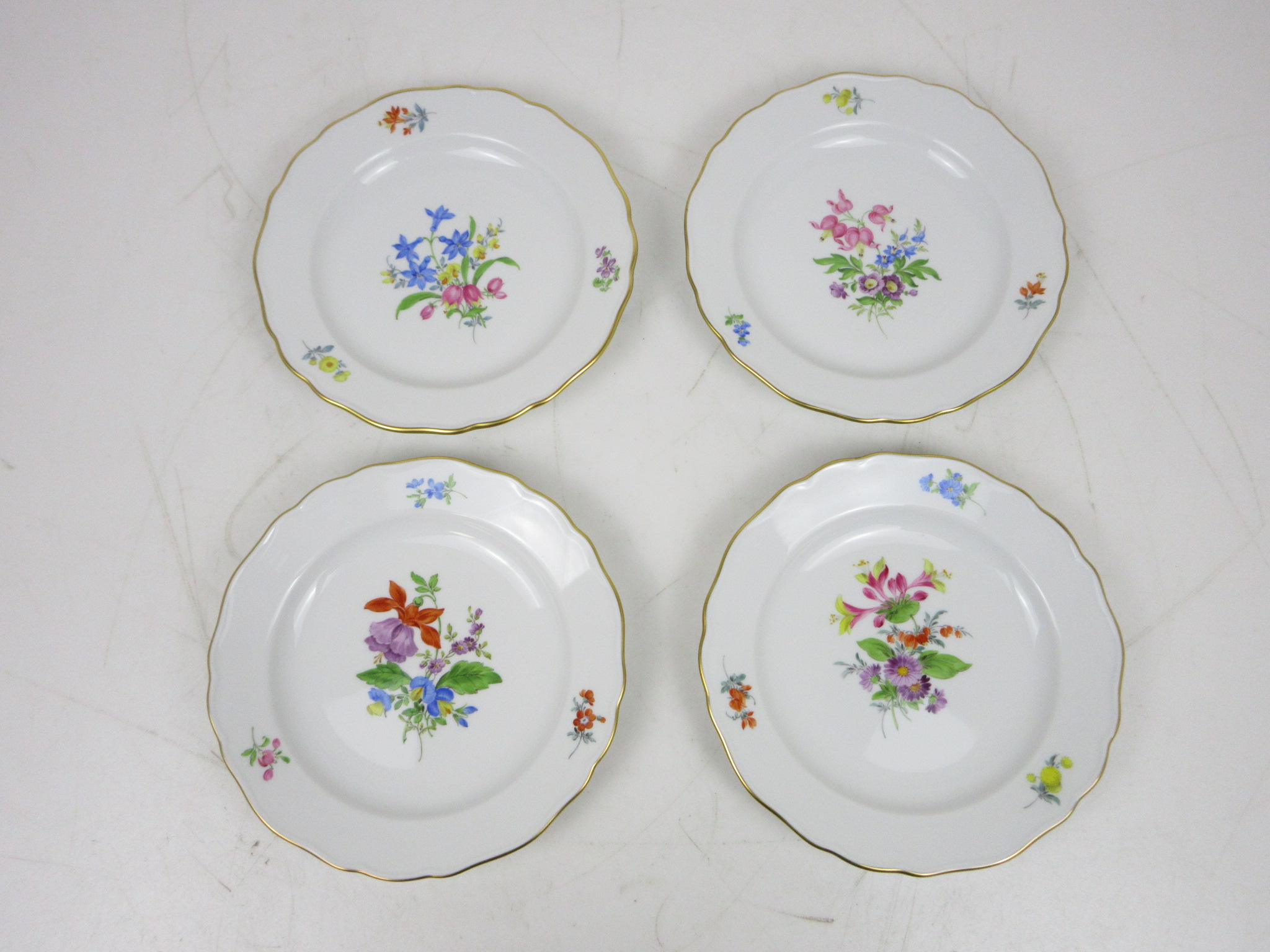 Meissen マイセン 金彩 フラワーブーケ プレート