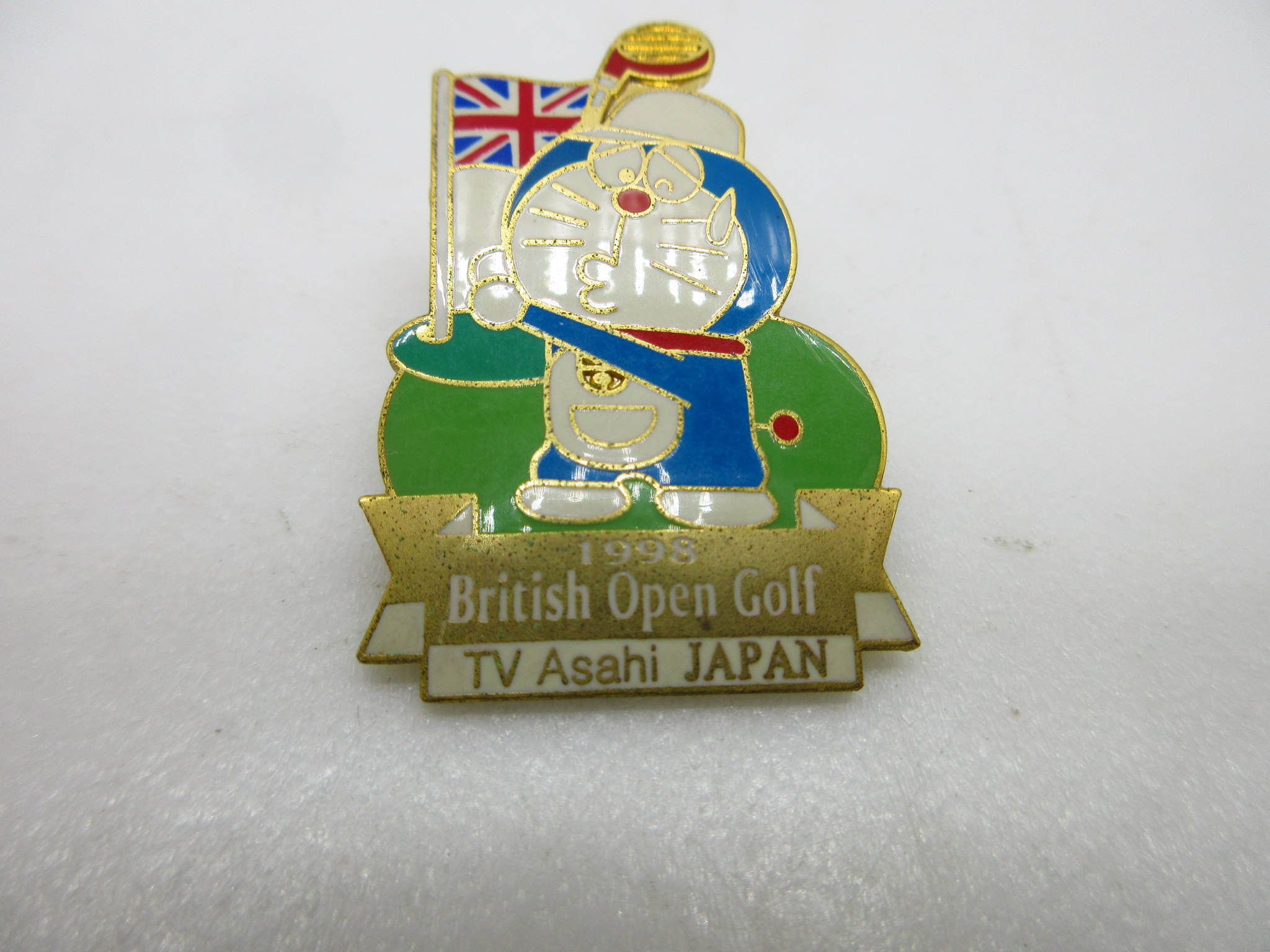 テレビ朝日 ドラえもん ピンバッジ 1998全英オープン ノベルティ